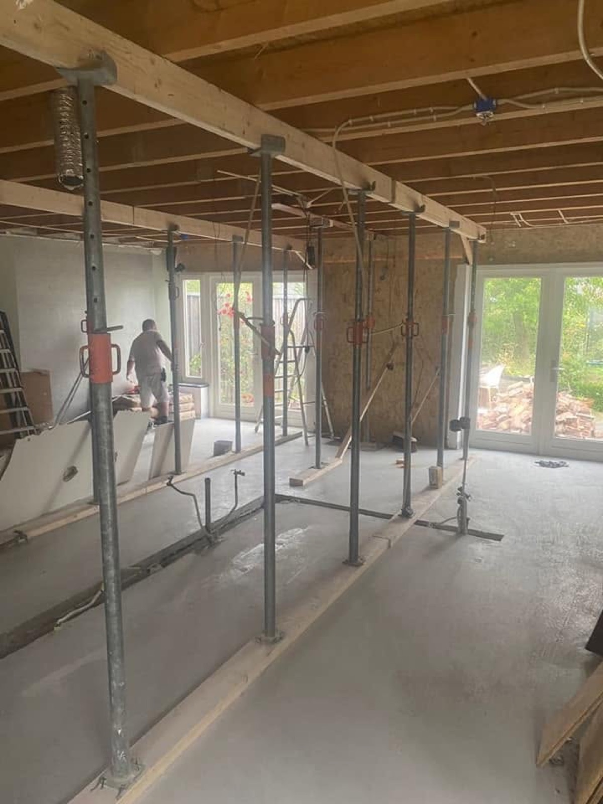 Constructiewerk in uitvoering